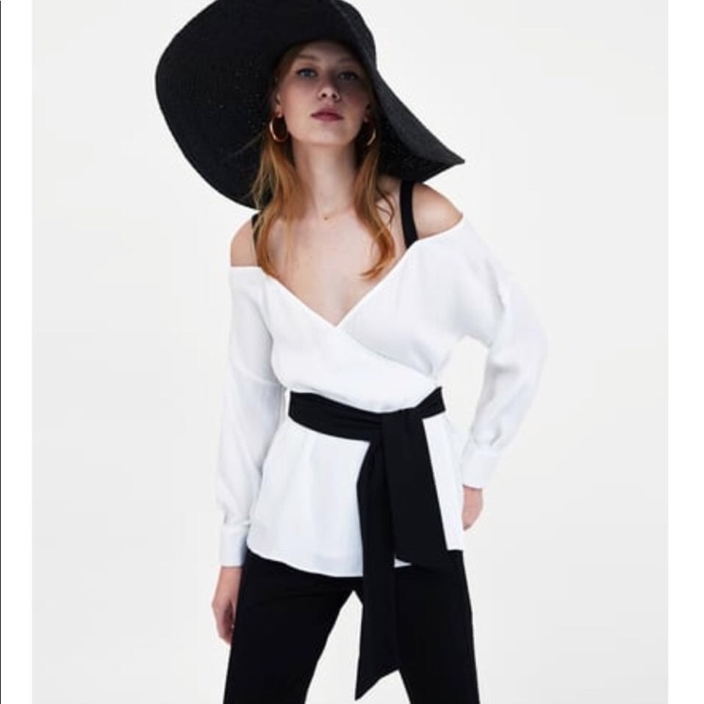 White off shoulder top